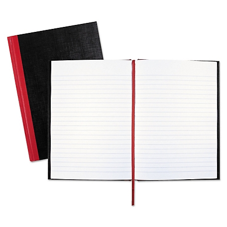 Black N' Red Casebound Notebooks, Wide/Legal Rule, Black Cover, 8.25 in. x 5.68 in., 96-Pack