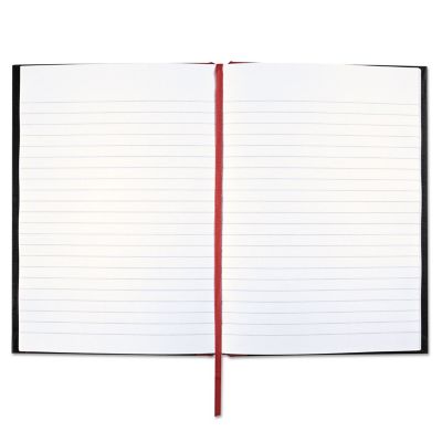 Image showing  Casebound Notebooks, Wide/Legal Rule, Black Cover, 8.25 in. x 5.68 in., 96-Pack