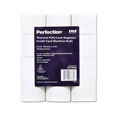 Image showing  Direct Thermal Printing Thermal Paper Rolls, 3.13 in. x 230 ft., White, 10-Pack