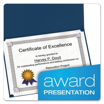 Image showing  Certificate Holders, 11-1/4 in. x 8-3/4 in., Dark Blue, 5-Pack