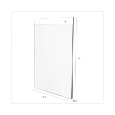 Image showing 5 th Deflecto Classic Image Wall-Mount Sign Holder, 8.5 in. x 11 in., Clear