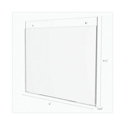 Image showing 5 th Deflecto Classic Image Wall-Mount Sign Holder, 11 in. x 8.5 in., Clear