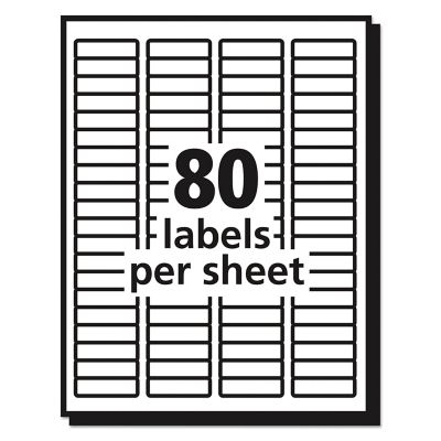 Image showing  Matte Easy Peel Mailing Labels with Sure Feed Technology, 0.5 in. x 1.75 in., Clear, 25-Pack