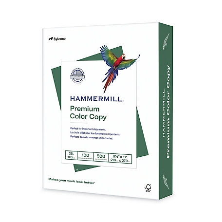 Hammermill Premium Color Copy Print Paper, 8.5 in. x 11 in., 100 Brightness, 28 lb., Photo White