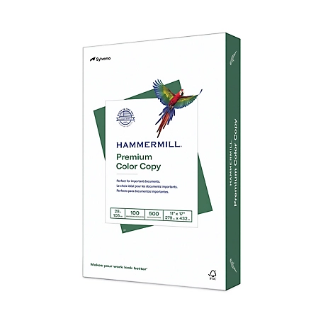 Hammermill Premium Color Copy Print Paper, 11 in. x 17 in., 100 Brightness, 28 lb., Photo White