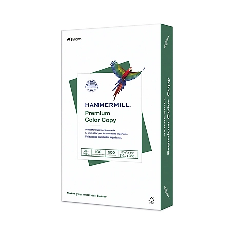 Hammermill Premium Color Copy Print Paper, 100 Brightness, 28 lb., 8.5 in. x 14 in., Photo White