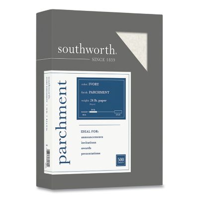 Southworth Parchment Specialty Paper, 24 Lb., 8.5 In. X 11 In., Ivory