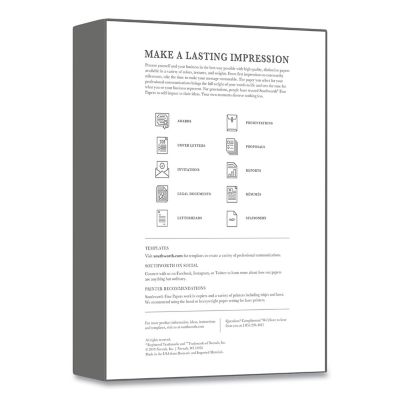 Image showing 1 th Southworth Parchment Specialty Paper, 24 lb., 8.5 in. x 11 in., Ivory