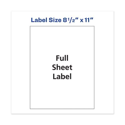 Image showing 5 th Avery Copier Mailing Labels, Copiers, 8.5 in. x 11 in., White, 100-Pack