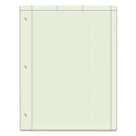 Tops Engineering Computation Pads, 8.5 in. x 11 in., Green Tint, 100-Pack
