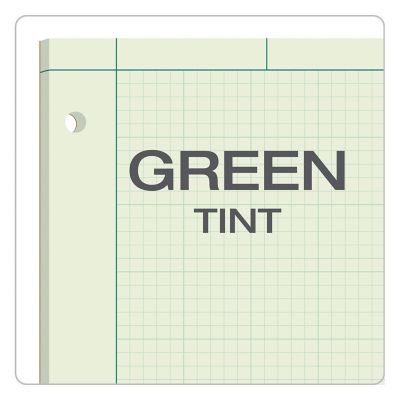 Image showing 5 th Tops Engineering Computation Pads, 8.5 in. x 11 in., Green Tint, 100-sheets