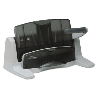 Image showing 1 th Swingline 40-Sheet Lighttouch 2-7 Hole Punch, 9/32 in. Holes, Black/Gray
