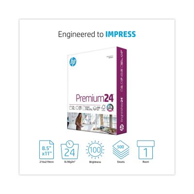 Image showing 1 th HP Papers Premium Paper, 98 Brightness, 24 lb., 8.5 in. x 11 in., Ultra White