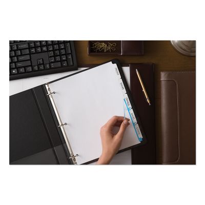 Image showing 5 th Avery Print and Apply Index Maker Label Dividers, 5 White Tabs, Letter Size, Clear, 5 Sets