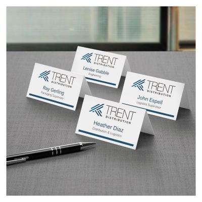 Image showing  Small Tent Cards, White, 2 in. x 3-1/2 in., 160-Pack