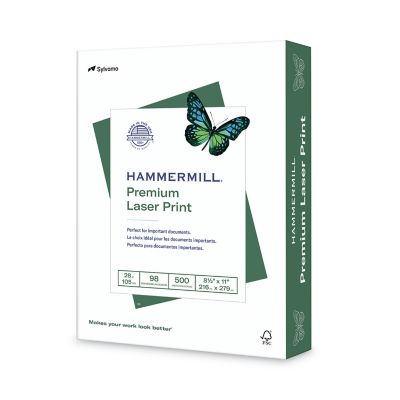 Hammermill Premium Laser Print Paper, 98 Brightness, 28 lb., 8.5 in. x 11 in., White