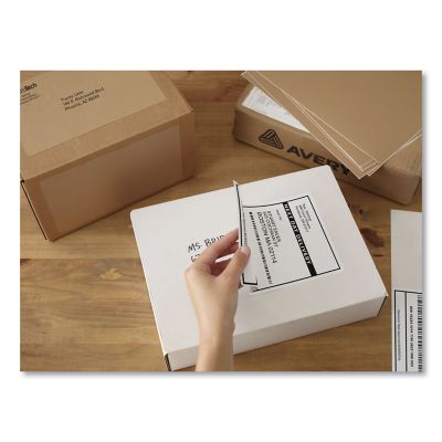 Image showing 6 th Avery Shipping Labels with TrueBlock Technology, 5.5 in. x 8.5 in., White, 100-Pack