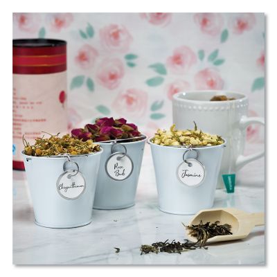 Image showing  Key Tags with Split Ring, White, 50-Pack