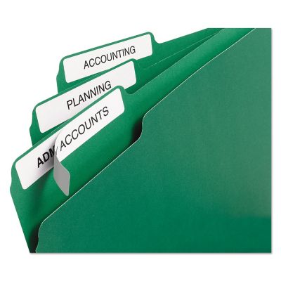 Image showing  Permanent TrueBlock File Folder Labels with Sure Feed Technology, 0.66 in. x 3.44 in., White, 50-Pack