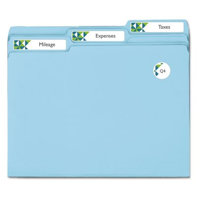 Image showing  Permanent TrueBlock File Folder Labels with Sure Feed Technology, 0.66 in. x 3.44 in., White, 25-Pack