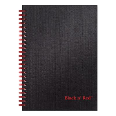 Black N' Red Twin Wire Hardcover Business Notebook, Wide/Legal Rule, Black Cover, 70-Pack