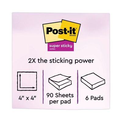 Image showing  Note Pads in Rio de Janeiro Colors, 4 in. x 4 in., 90 Sheets, 6-Pack