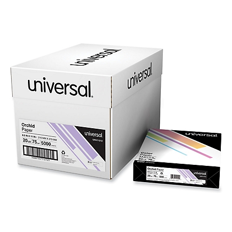 Universal Deluxe Colored Paper, 20 lb., 8.5 in. x 11 in., Orchid Purple, 500 Sheets