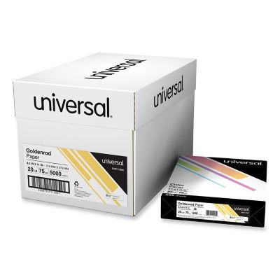 Universal Deluxe Colored Paper, 20 lb., 8.5 in. x 11 in., Goldenrod Gold, 500-Pack