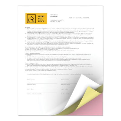 Xerox Carbonless 3-Part Paper, 8.5 in. x 11 in., White/Canary/Pink, 5,000 pk.