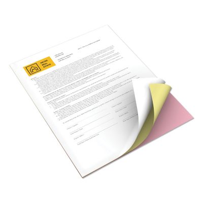 Image showing  Carbonless 3-Part Paper, 8.5 in. x 11 in., White/Canary/Pink, 5,000-Pack