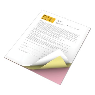 Image showing  Carbonless 3-Part Paper, 8.5 in. x 11 in., White/Canary/Pink, 5,000-Pack
