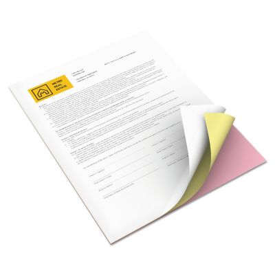Xerox Revolution Carbonless 3-Part Paper, 8.5 in. x 11 in., Pink/Canary/White, 5,010 pk.
