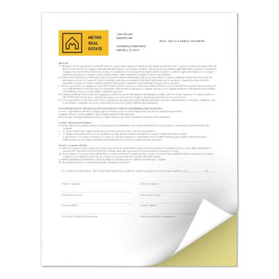 Xerox Revolution Digital Carbonless 2-Part Paper, 8.5 in. x 11 in., Canary/White, 5,000 pk.