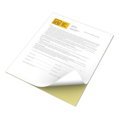 Image showing  Revolution Digital Carbonless 2-Part Paper, 8.5 in. x 11 in., Canary/White, 5,000-Pack