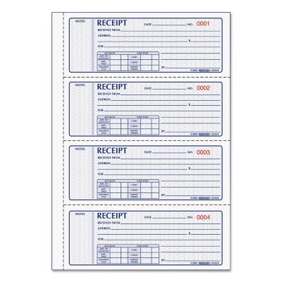 Rediform Money Receipt Book, 7 in. x 2 3/4 in.