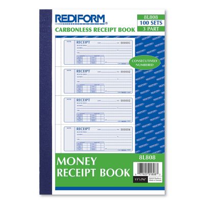 Image showing  Money Receipt Book for Home Office, 7 x 2 3/4 in.