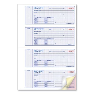 Image showing  Money Receipt Book for Home Office, 7 x 2 3/4 in.