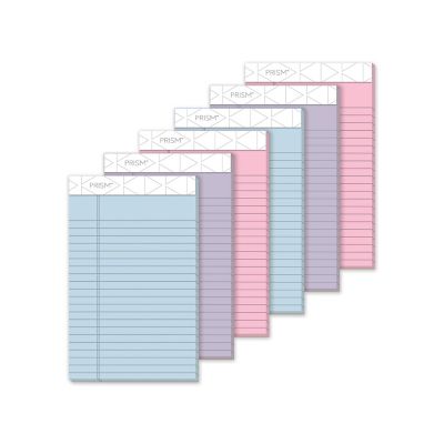Tops Prism Writing Pads, Narrow Rule, 5 in. x 8 in., Assorted, 6-Pack
