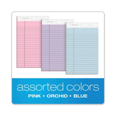 Image showing  Prism Writing Pads, Narrow Rule, 5 in. x 8 in., Assorted, 6-Pack