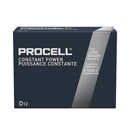 Procell D Alkaline Batteries, 12-Pack
