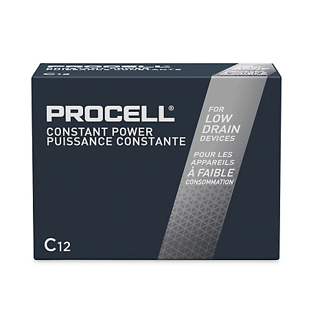 Procell C Alkaline Batteries, 12-Pack