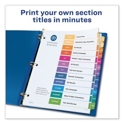 Image showing  Customizable Toc Ready Index Multicolor Dividers, 12-Tab, Letter Size