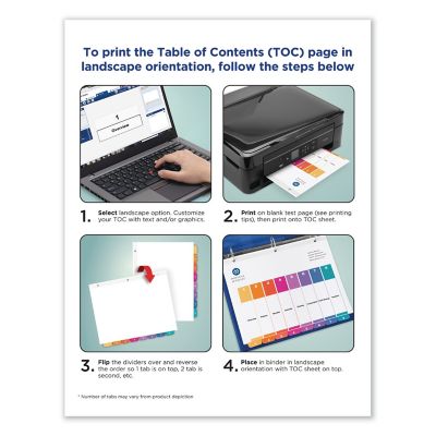Image showing 6 th Avery Customizable Toc Ready Index Multicolor Dividers, 12-Tab, Letter Size