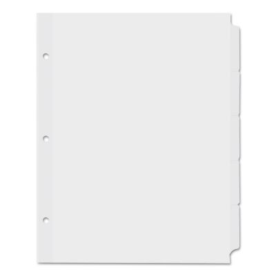Universal Self-Tab Index Dividers, 5-Tab, 11 x 8.5in., White, 36-Pack
