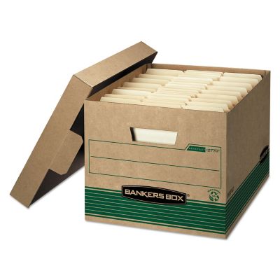 Bankers Box Stor/File Medium-Duty 100% Recycled Storage Boxes, Letter/Legal Files, 12.5 in. x 16.25 in. x 10.25 in., 12-Pack