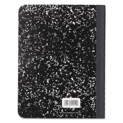 Image showing  Composition Book, Wide/Legal Rule, Black Cover, 9.75 in. x 7.5 in., 100 Sheets