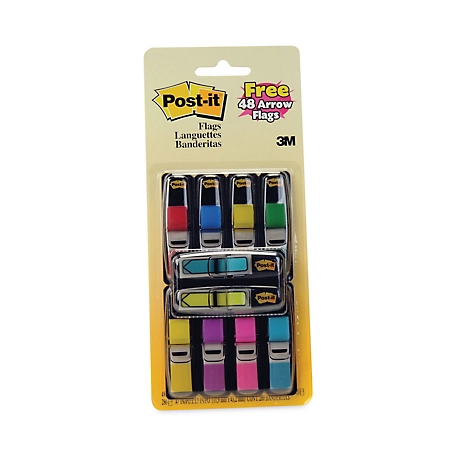 Post-it Flags Page Flag Value Pack, 0.5 in. x 1.75 in., Assorted