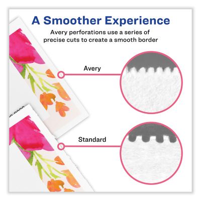 Image showing  Printable Microperforated Business Cards with Sure Feed Technology, 2 in. x 3-1/2 in., White, 2,500-Pack