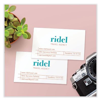 Image showing  Printable Microperforated Business Cards with Sure Feed Technology, 2 in. x 3-1/2 in., White, 250-Pack