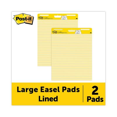 Post-it Self-Stick Easel Pads, 25 in. x 30 in., Yellow, 30 Sheets, 2-Pack